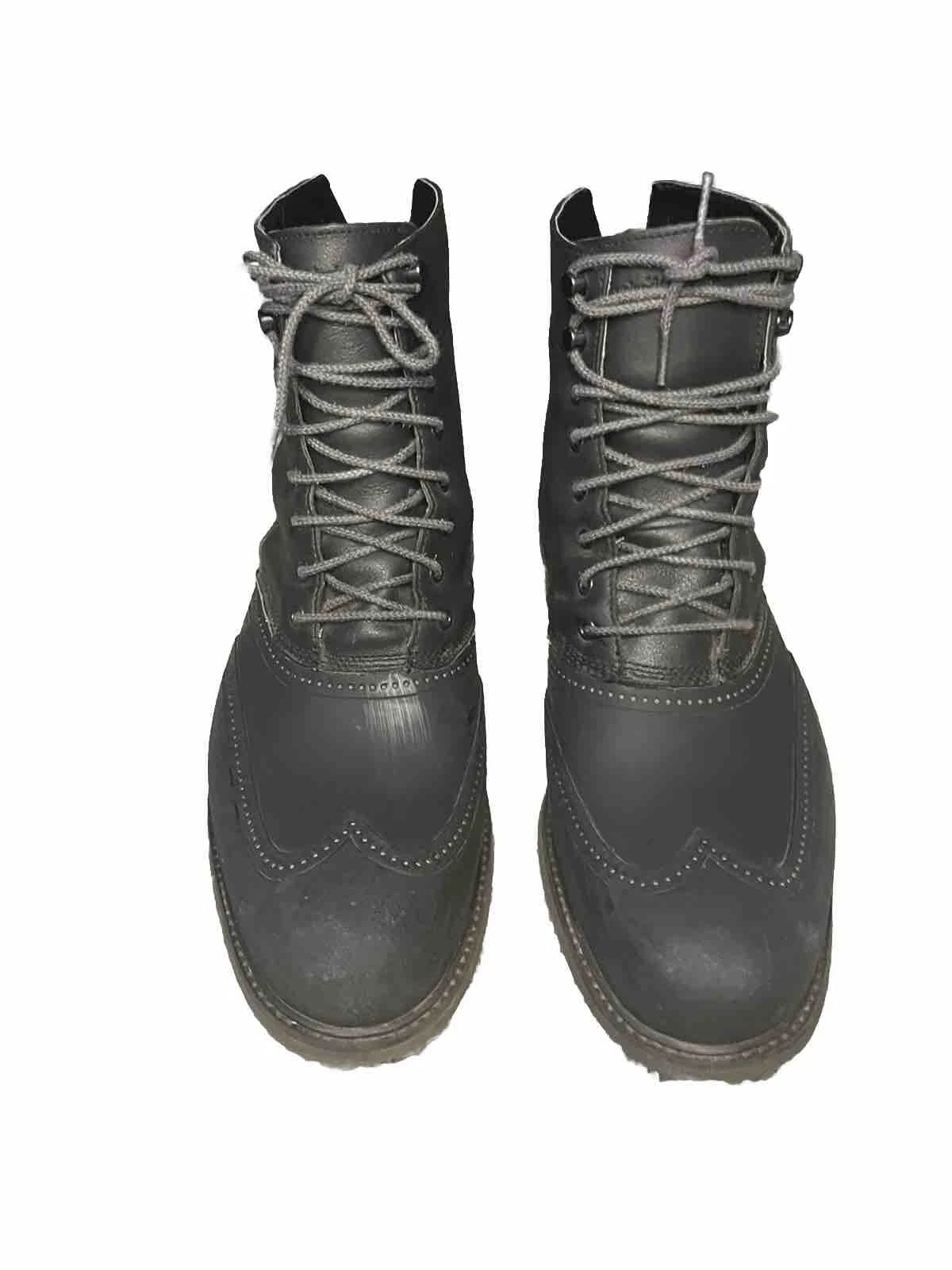 Men’s Black Wingtips Timberland Boots Waterproof Tectuff Size-12
