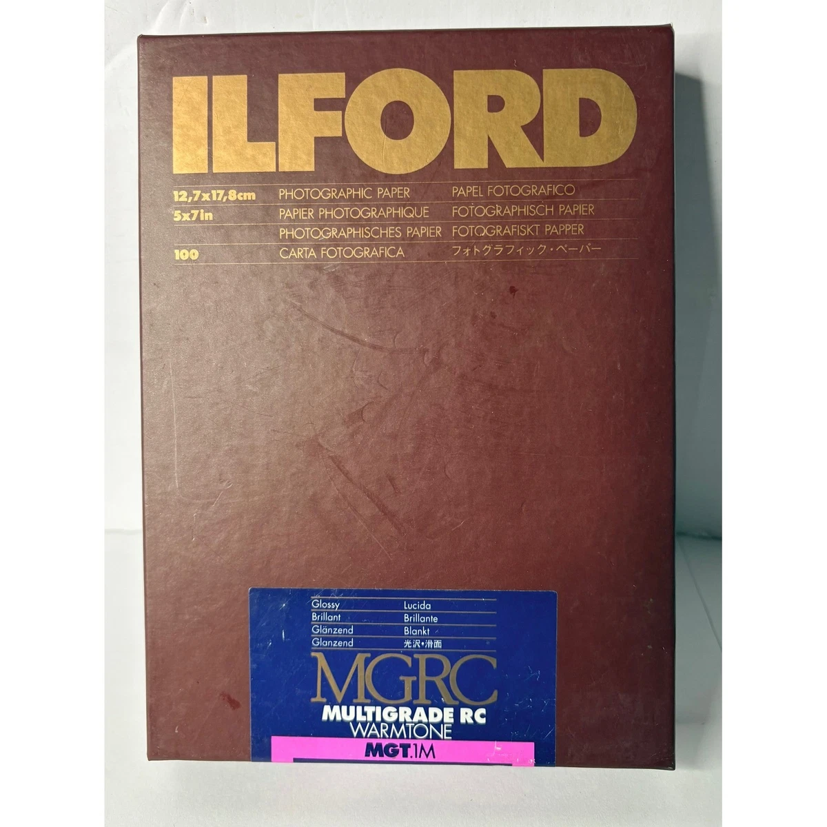 Accessoires photo Ilford. Papier Multigrade 44M perlée 12,7x17,8cm 25