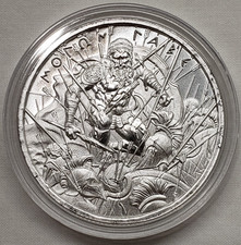 1oz King Leonidas Defeat Silver Round Molon Labe Series Coin 10 Come Take It