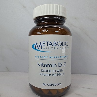 Metabolic Maintenance Vitamin D-3 10000 IU - Superior Absorption D3 EXP 8/26
