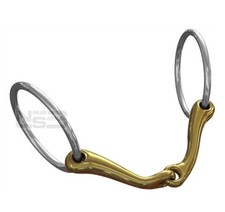 Neue Schule loose Ring Snaffle Bit Demi-Anky Ring Size 70mm 5 3/4". Salox Gold