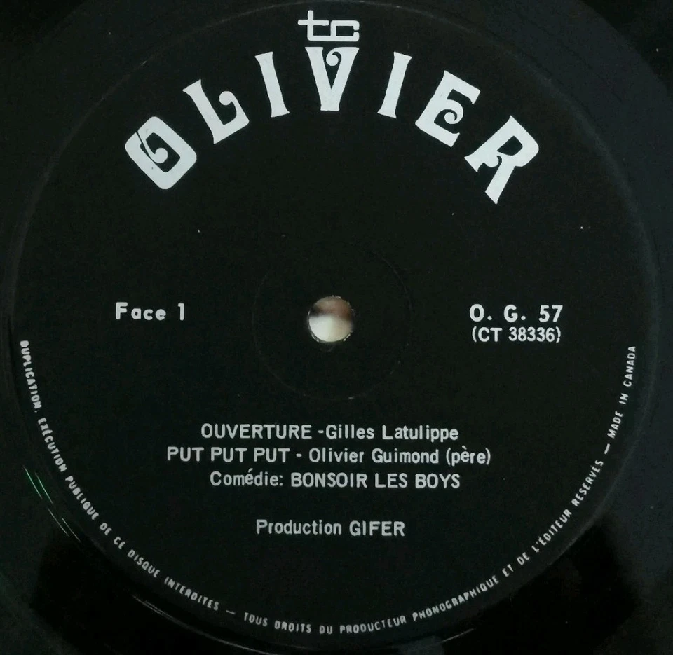 Vinyl 2xLP Olivier Guimond - Album Souvenir VG OG57 Canada Monolog Comedy - Image 4 of 4