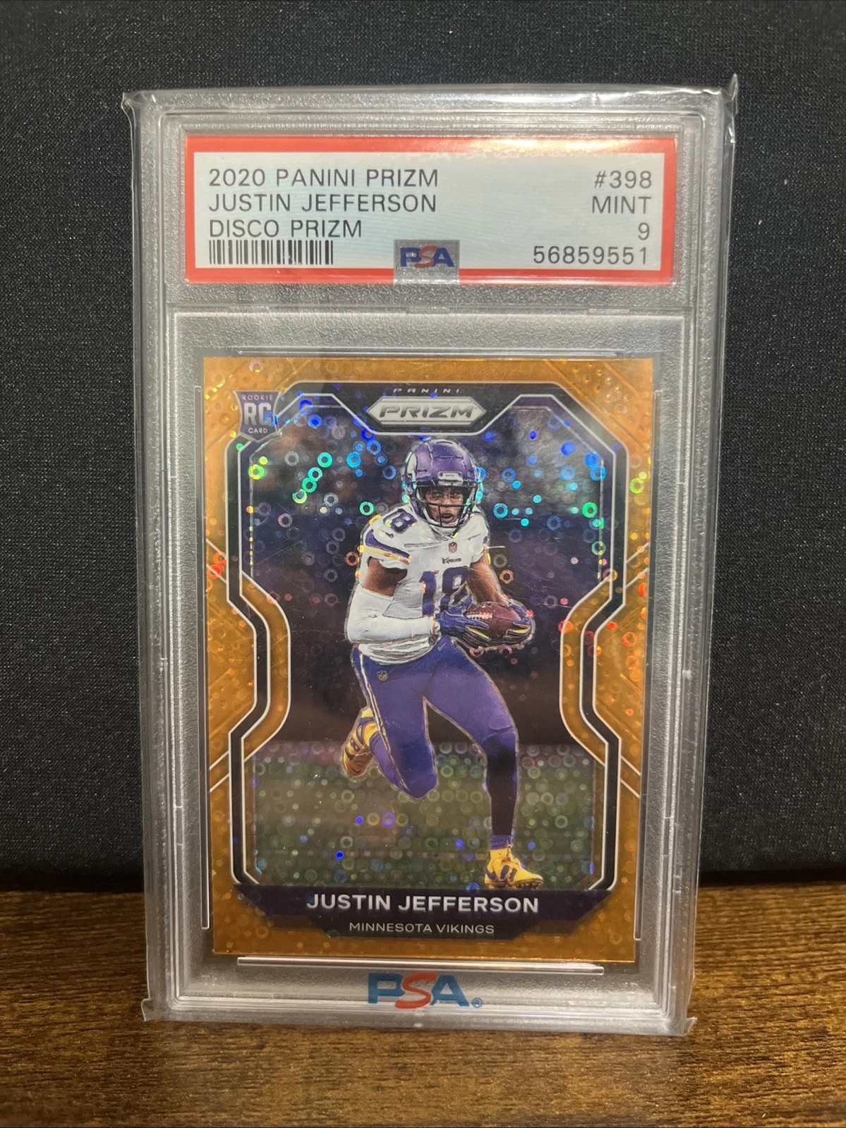 2020 Panini Prizm - Rookie Justin Jefferson #398 Orange Disco Prizm (RC)