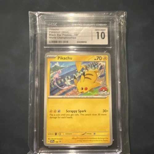 Pokémon Pikachu 190 Sv: Scarlet & Violet Promo World Championships CGC 10 Card