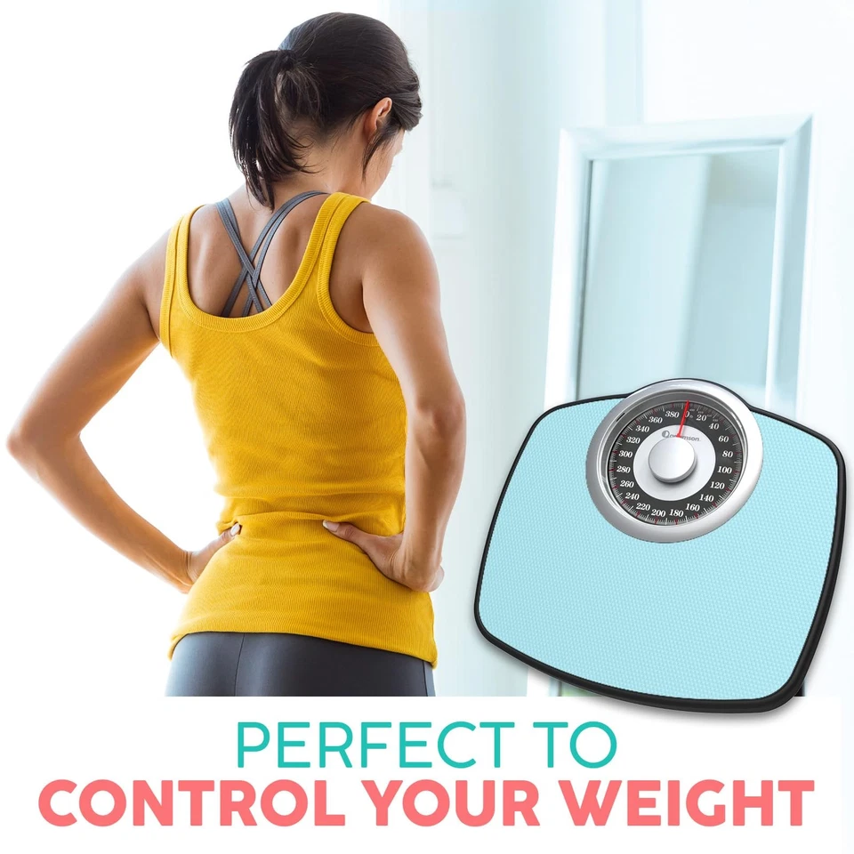 Básculas A25 para peso corporal - hasta 400 lb - esfera de 5,3" en placa de 12,4" x 10,2"... Foto 4 de 4