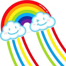 Spaceship Kite Rainbow Cloud 210T Tear Resistant Fabric - Easy to Fly for Kids