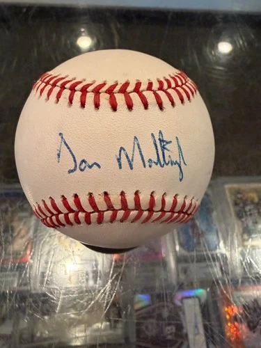 DON MATTINGLY NEW YORK YANKEES SINGLE SIGNED GAME USED BASEBALL JSA