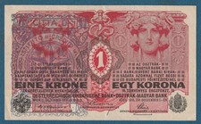 Austria-Hungary 1 Korona 1916 – CITTÀ DI FIUME Consiglio Nazionale Stamp