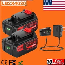 2/1Pack FOR Black and Decker 20V 8.0Ah Lithium Battery/Charger MAX LBXR20 LBX20