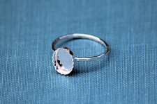 925 Sterling Silver 9x7mm Oval Bezel Cup Ring Blank Handmade Jewelry Making