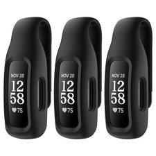 3-Pack Clip Case Accessory for Fitbit Inspire 3/Inspire 2, Black Black Black No