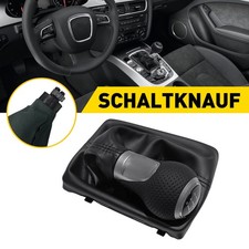 SCHALTKNAUF SCHALTSACK RAHMEN Leder p.f. AUDI A4 S4 B8 A5 Q5 8R Naht Weiss SR 6G