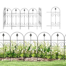 Outsunny Decorative Garden Fencing 8PCs Metal Border Edging, Refurbished