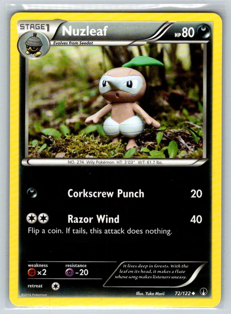 Nuzleaf 72/122 Breakpoint Regular NM Yuka Morii Art