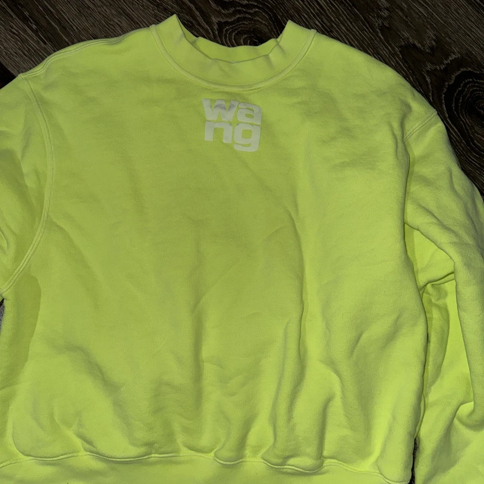 Calça de Moletom Feminina T by Alexander Wang Track Suit Pequena Amarelo Neon - Imagem 4 de 4