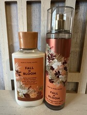 Bath  Body Works FALL IN BLOOM Fine Fragrance Mist  Body Cream Set Lot X2 New