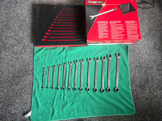 Snap on Flank Drive Plus 13pc Metric Combi Spanner Set 7 19mm SOEXM01FMBR