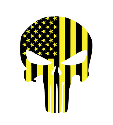 Punisher Skull Flag Decal Vinyl Sticker American Flag - Truck Rear Window, Car