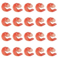 Artificial Cooked Shrimp Models 20 Pcs Realistic Lifelike Fake Food Prop