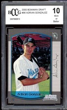 Adrian Gonzalez Rookie Card 2000 Bowman Draft #86 BGS BCCG 10. rookie card picture