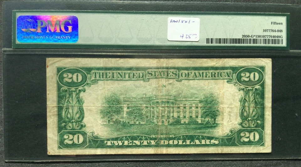 1928 $20 FRN ~ CHICAGO  ⭐ S T A R NOTE ⭐ FR 2050-G*  PMG [] SN# G 0003 6789 * - Image 2 of 2