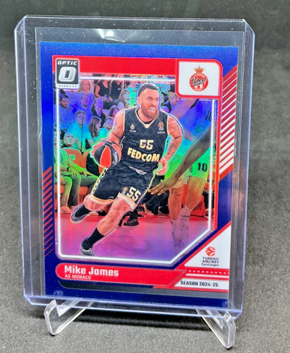 2024/25 Donruss Basketball Euroleague Optic MIKE JAMES Blue Prizm 10/49 #98