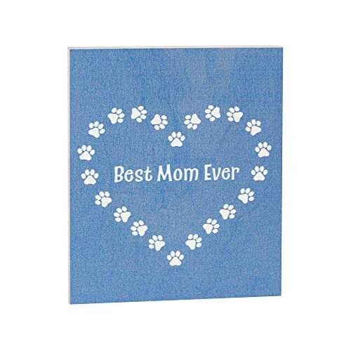 JennyGems Dog Mom Gifts, Best Mom Ever Sign, Mothers Day Gifts for Dog Cat Mom