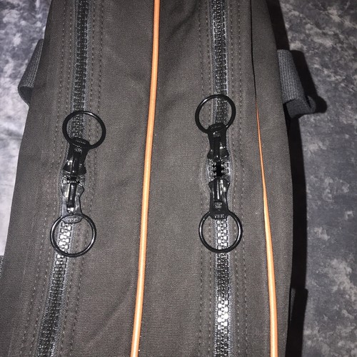 NWOT Lands End Deluxe Square Rigger Double Compartments Bag Canvas&Leather.Black - Picture 10 of 15