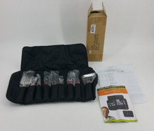NEW Open Box Wolfgang Puck Kitchen Garnish Utensil Tool Set 10 PC Roll-up Case