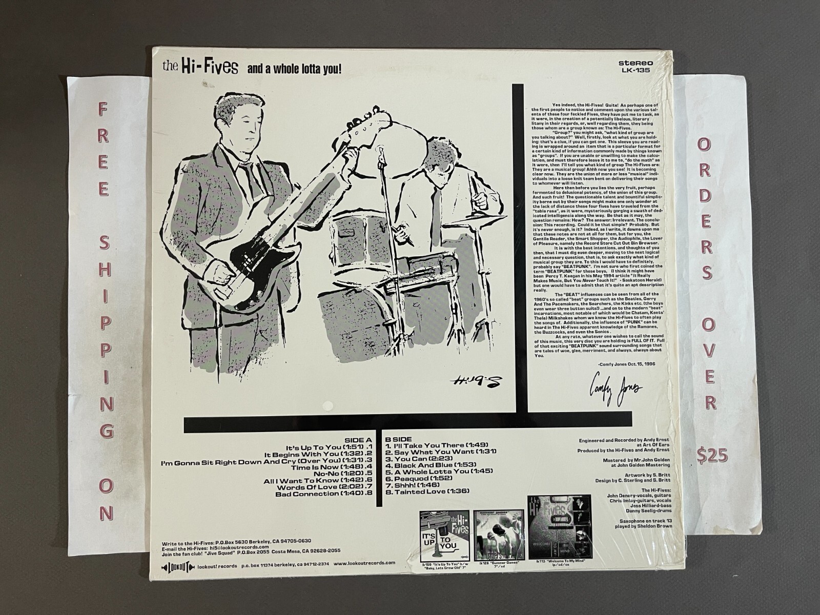 SEALED THE HI-FIVES AND A WHOLE LOTTA YOU 1997 LP LOOKOUT RECORDS