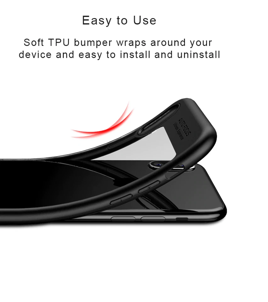 Cover Custodia per Iphone 6 Bumper Trasparente Copertura Rigida Antiurto Nera - Immagine 4 di 4