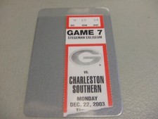 Charleston Southern vs Georgia Bulldogs (12-22-2003) Basketball Ticket Stub 