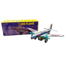 Vintage Tin Toy Airplane ST-1 Model 622 Collectible Original Box Collectors
