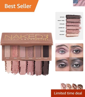 Glam-Up with Naked 3 Mini Eyeshadow: 6 Versatile Shades,  & Cruelty-Free