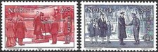 Timbres Europa CEPT Norvège 821/822 ** (68990DX)