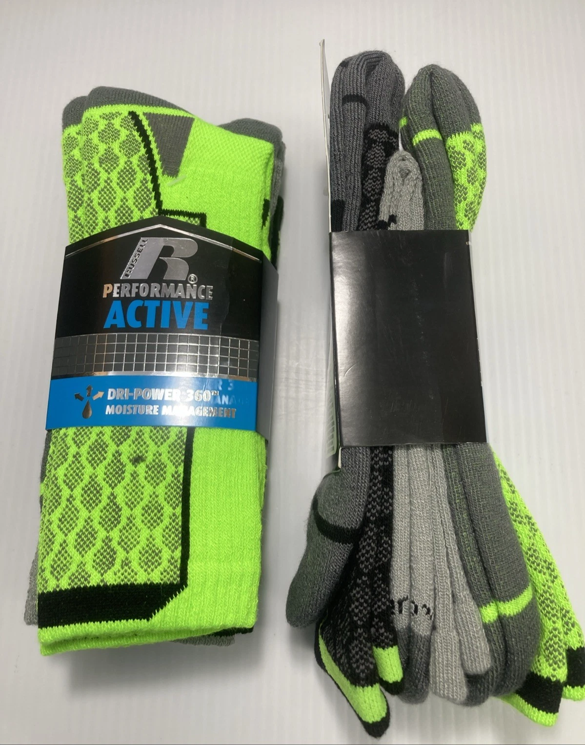 Russell Men's Active Performance Snake Bite Dri-Power 360 Crew Socks, 6 pairs