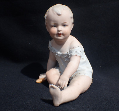 Antikes Biskuitporzellan Klavier Baby mit Rolle - Modell 2569