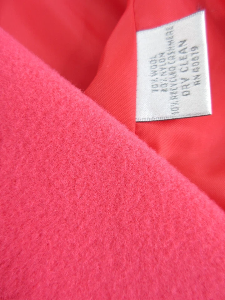 Traje de Colección Harve Benard Chaqueta de Lana de Cachemira Mujer 12 Rosa Azalea Blazer Forrado Foto 4 de 4