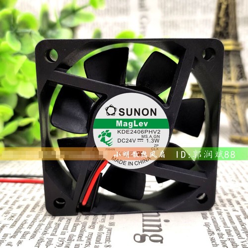 1 pcs SUNON KDE2406PHV2 6015 24V 1.3W 6cm magnetic levitation silent cooling fan - Picture 1 of 1