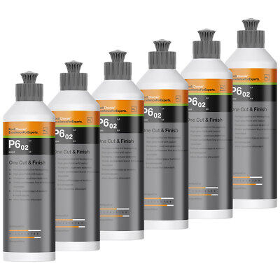 6x 250 ml Koch Chemie Hochglanz Politur mit Versiegelung One Cut & Finish P6.02