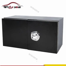 36" x 18" x 24" Steel Underbody Tool Box W/ Barn Door Heavy Duty Truck Black