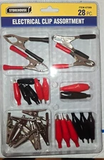 28 Piece Electrical Clip Set Repair Leads Charging Alligator Clips