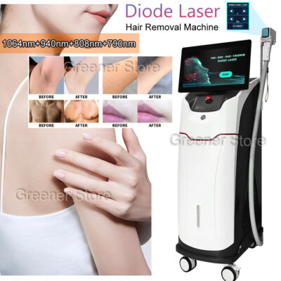 Diode Laser 790nm 808nm 940nm 1064nm 4 Wave Hair Removal Machine &Cooling System