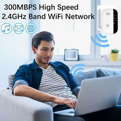 WLAN Repeater WiFi Extender Signal Verstärker Verstrker 300Mbps 2.4GHz Router DE - Zdjęcie 14 z 14