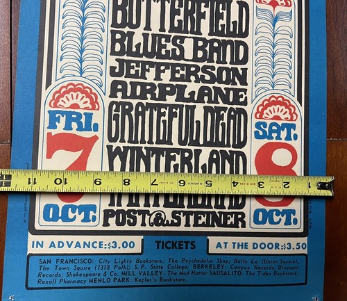 ORIGINAL THANKS DEAD BG30-2 BILL GRAHAM WINTERLAND FILLMORE POSTER - Bild 12 von 12