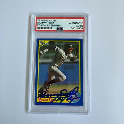 Sammy Sosa Signed Autographed 1990 Score RC Rookie Baseball Card PSA DNA  - Main Image