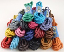 WAXED THIN COTTON SHOE LACES SHOELACES - 2mm wide - 90cm long - LOTS OF COLOURS!