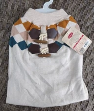 MUTT NATION By Miranda Lambert Dog Toggle Fair Isle Sweater Size LARGE NEW