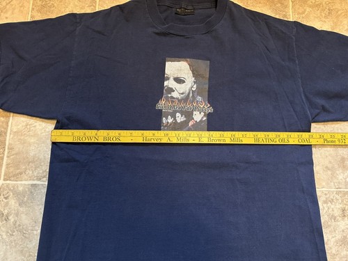 Vintage SERIAL KILLER Brand Michael Myers Halloween Shirt XL Made USA 90er Rare - Bild 3 von 4