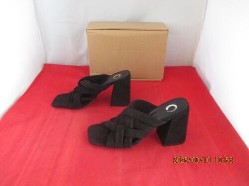 Journee Collection Dorisa Woven Block Heel Sandals $50 - US Size 8 - Black -1238 - Picture 2 of 12